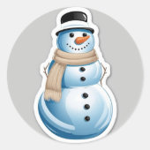 Frosty Snowman kinder Ronde Sticker (Voorkant)