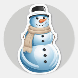 Frosty Snowman kinder Ronde Sticker