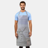 Frosty Snowman op het strand Grote Schort (Gedragen)