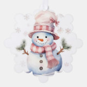 Frosty Snowman Ornament Kaart (Voorkant)