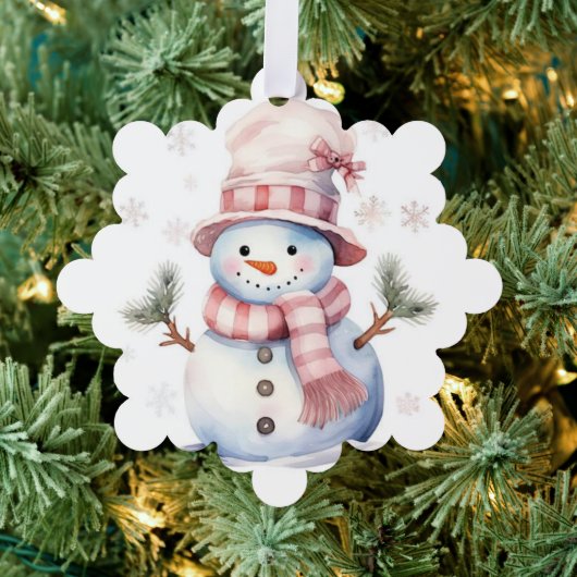 Frosty Snowman Ornament Kaart (Insitu (Drie))