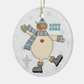 Frosty Snowman Plays in Snow Keepomwille Ornament (Links)