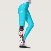 Frosty Snowman Prettige feestdagen Starry on Your Leggings (Rechts)