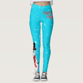 Frosty Snowman Prettige feestdagen Starry on Your  Leggings (Voorkant)