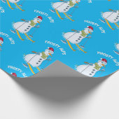 Frosty Snowman Seizoen Cadeaupapier (Hoek)