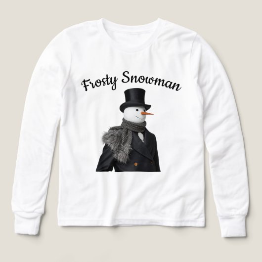 Frosty Snowman Simple Elegant Chirstmas Snowman (Voorkant)