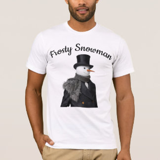 Frosty Snowman Simple Elegant Chirstmas Snowman T-shirt