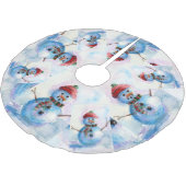 Frosty Snowman Tree Skirt Kerstboom Rok (Gekanteld)