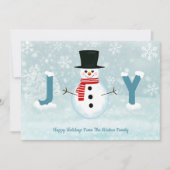 Frosty Snowman Winter Wonderland Joy Kerstmis Feestdagenkaart (Voorkant)