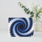 Frosty Spiral Fractal Briefkaart (Staand voorkant)