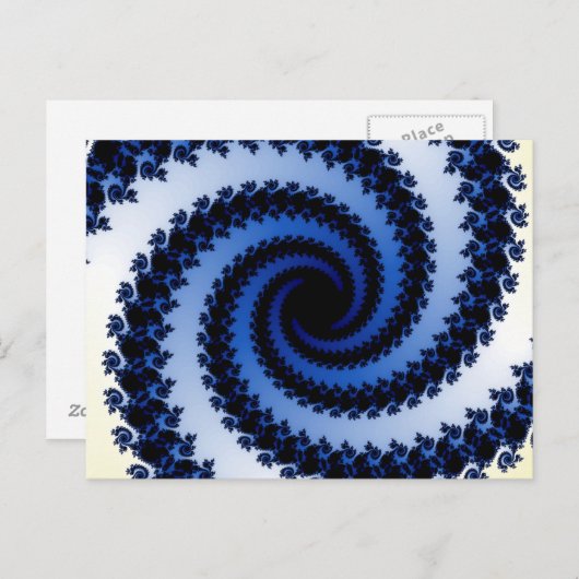 Frosty Spiral Fractal Briefkaart (Voorkant / Achterkant)