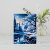 Frosty Stardust winters zijn magisch. De lucht is  Folie Feestdagen Briefkaart (Staand Voorkant)