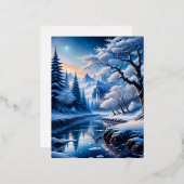 Frosty Stardust winters zijn magisch. De lucht is  Folie Feestdagen Briefkaart (Voorkant / Achterkant)