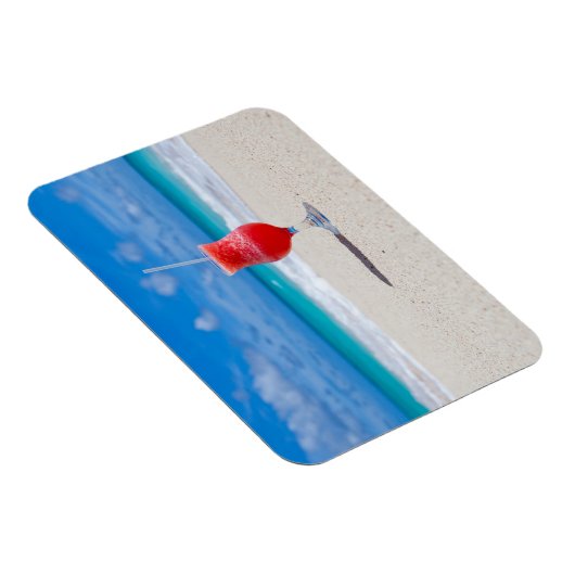 Frosty Strawberry-Drink op het strand Magneet (Rechterzijde)