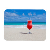 Frosty Strawberry-Drink op het strand Magneet (Horizontaal)