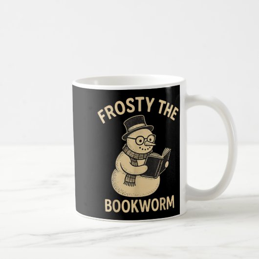 Frosty The Bookworm Snowman Reading Koffiemok (Rechts)