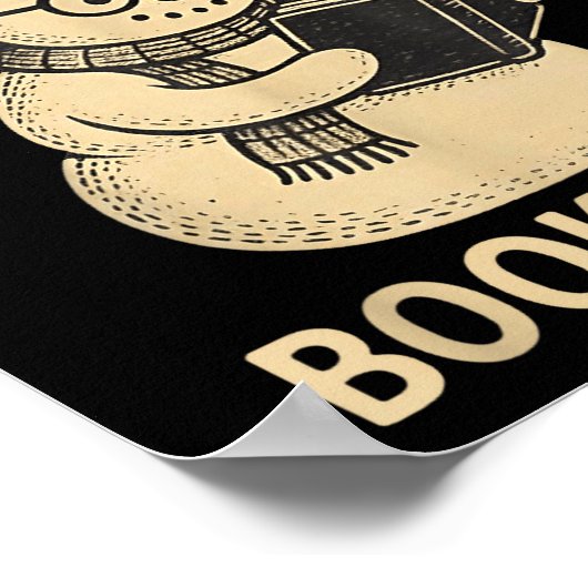 Frosty The Bookworm Snowman Reading Poster (Hoek)