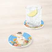 Frosty The Snowman and Children Zandsteen Onderzetter (Zijkant)