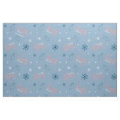 Frosty the Snowman Blue Snowflake Pattern Stof (Fat Quarter)