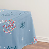 Frosty the Snowman Blue Snowflake Pattern Tafelkleed (Voorbeeld)