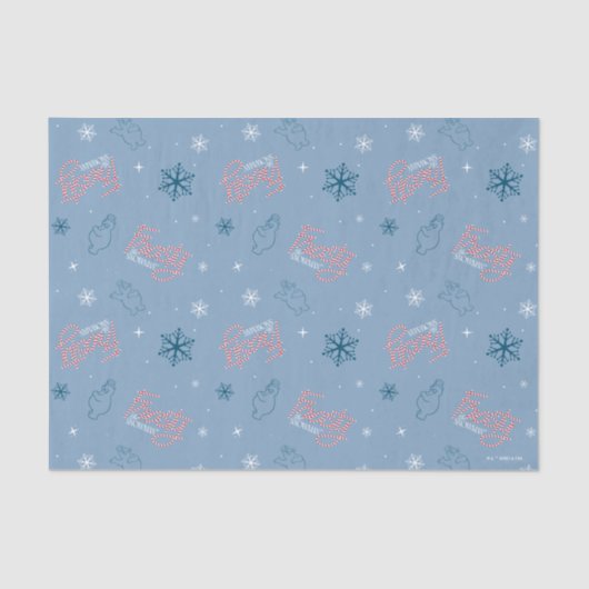 Frosty the Snowman Blue Snowflake Pattern Tissuepapier (Voorkant)
