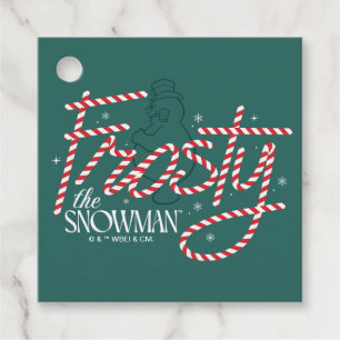 Frosty the Snowman Candy Cane Logo Bedankjes Labels