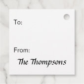 Frosty the Snowman Candy Cane Logo Bedankjes Labels (Achterkant)