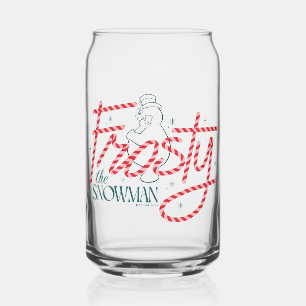 Frosty the Snowman Candy Cane Logo Blikvorm Glas