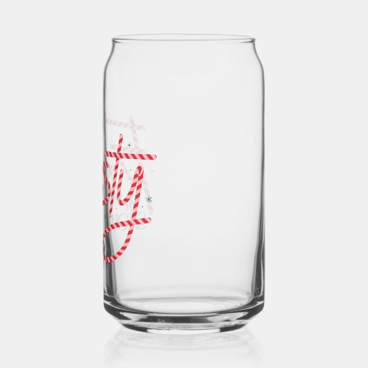Frosty the Snowman Candy Cane Logo Blikvorm Glas (Links)