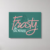 Frosty the Snowman Candy Cane Logo Canvas Afdruk (Voorkant)