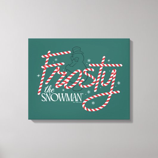 Frosty the Snowman Candy Cane Logo Canvas Afdruk (Voorkant)