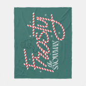 Frosty the Snowman Candy Cane Logo Fleece Deken (Voorkant)