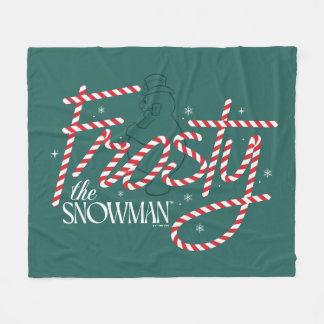 Frosty the Snowman Candy Cane Logo Fleece Deken
