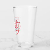 Frosty the Snowman Candy Cane Logo Glas (Links)