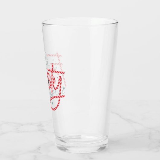 Frosty the Snowman Candy Cane Logo Glas (Links)