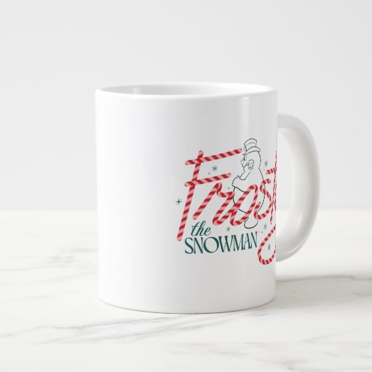 Frosty the Snowman Candy Cane Logo Grote Koffiekop (Voorkant rechts)