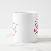 Frosty the Snowman Candy Cane Logo Grote Koffiekop (Voorkant)