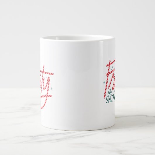 Frosty the Snowman Candy Cane Logo Grote Koffiekop (Voorkant)