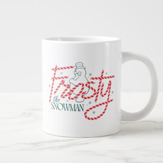 Frosty the Snowman Candy Cane Logo Grote Koffiekop (Rechts)