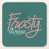 Frosty the Snowman Candy Cane Logo Kartonnen Onderzetters (Voorkant)