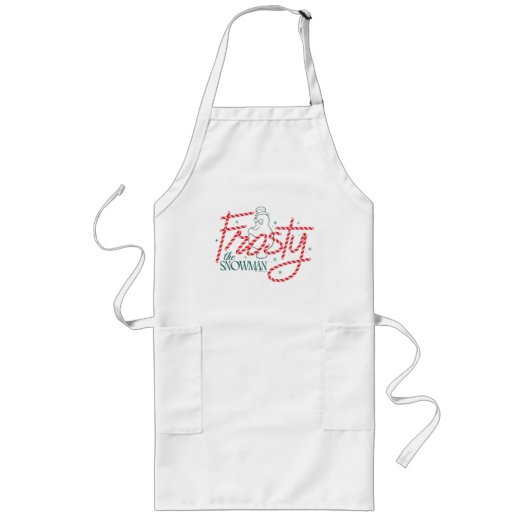 Frosty the Snowman Candy Cane Logo Lang Schort (Voorkant)