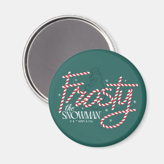 Frosty the Snowman Candy Cane Logo Magneet (Voorkant / Achterkant)