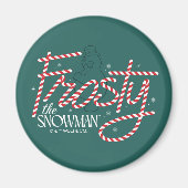 Frosty the Snowman Candy Cane Logo Magneet (Voorkant)