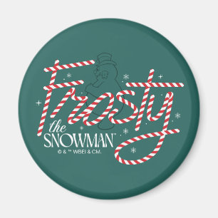 Frosty the Snowman Candy Cane Logo Magneet