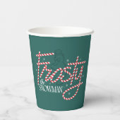 Frosty the Snowman Candy Cane Logo Papieren Bekers (Achterkant)