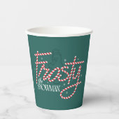 Frosty the Snowman Candy Cane Logo Papieren Bekers (Voorkant)