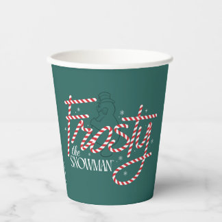 Frosty the Snowman Candy Cane Logo Papieren Bekers
