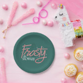Frosty the Snowman Candy Cane Logo Papieren Bordje (Feest)