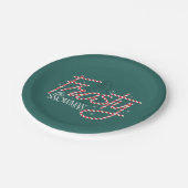 Frosty the Snowman Candy Cane Logo Papieren Bordje (Gekanteld)