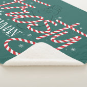 Frosty the Snowman Candy Cane Logo Sherpa Deken (3/4)